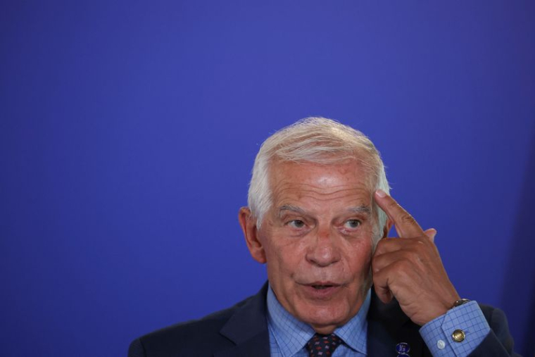 Josep Borrell, Haut Représentant de l'Union européenne pour les Affaires étrangères, s'exprime lors d'une conférence de presse à Tolède, Espagne