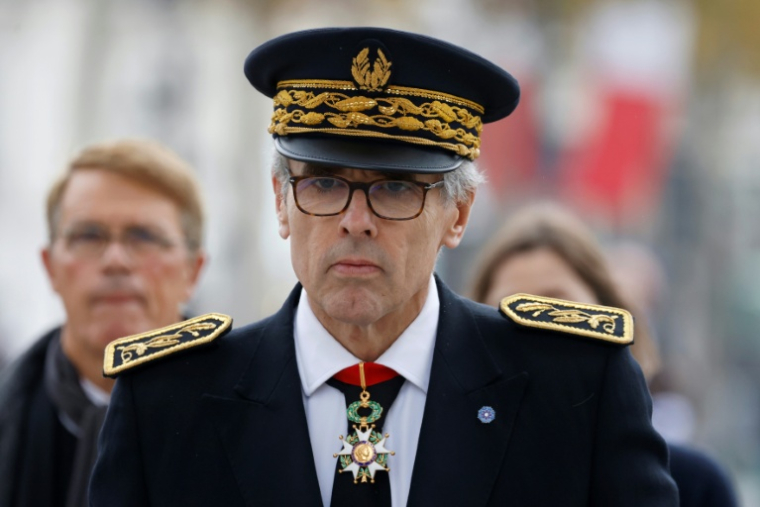 Marc Guillaume, alors préfet d'Ile-de-France, assiste le 11 novembre 2024 à Paris, à la commémoration de la fin de la 1ère guerre mondiale ( POOL / Ludovic MARIN )