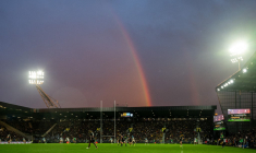 Un match de Top 14 entre le Stade Rochelais et l'Aviron Bayonnais au stade Marcel-Deflandre, le 20 décembre 2025 (illustration) ( AFP / XAVIER LEOTY )