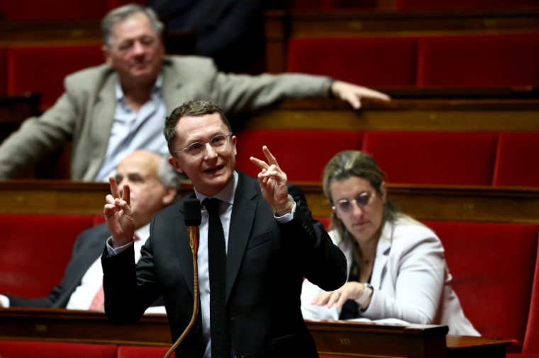 Le député Renaissance Paul Midy, le 15 janvier 2026 à l'Assemblée nationale à Paris ( AFP / Anne-Christine POUJOULAT )