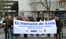 Une marche en hommage à Assia, à Montreuil près de Paris, le 21 mars 2023 ( AFP / BERTRAND GUAY )