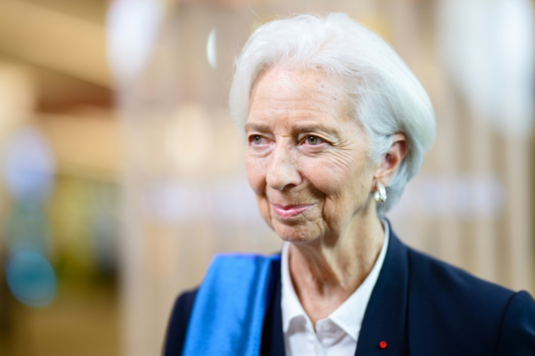 La présidente de la Banque centrale européenne (BCE), Christine Lagarde, à Bangkok le 14 octobre 2026. ( AFP / ANTHONY WALLACE )