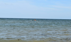 Photo fournie par l’Organisation internationale pour les migrations (OIM) le 11 octobre 2026, montrant l’épave d’un bateau de migrants qui a coulé au large de Djibouti dans la nuit du 8 au 9 octobre ( IOM / Handout )