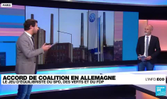 Allemagne : accord entre SPD, Verts et libéraux pour une coalition  de "feu tricolore"