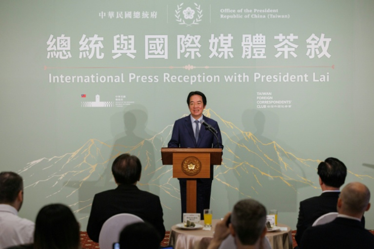 Le président taïwanais Lai Ching-te à Tapei le 18 juin 2026 ( AFP / CHENG Yu-chen )