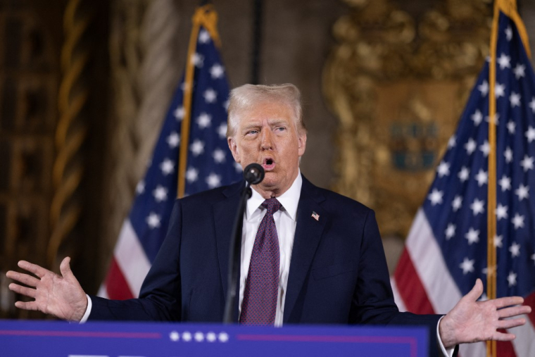 Donald Trump à Palm Beach, aux États-Unis, le 7 janvier 2025. ( GETTY IMAGES NORTH AMERICA / SCOTT OLSON )