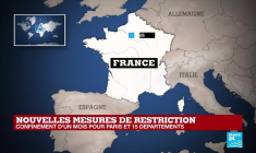 Nouvelles mesures de restriction : confinement d'un mois pour Paris et 15 départements