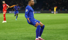 Kylian Mbappé a lancé les Bleus vers un succès logique contre l'Azerbaïdjan en qualification du Mondial, le 10 octobre 2025 au Parc des Princes  ( AFP / FRANCK FIFE )