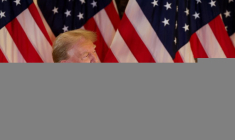 Le candidat républicain à la présidence et ancien président des États-Unis Donald Trump lors d'une conférence de presse à New York