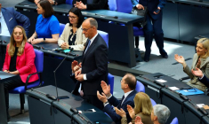 Élection du nouveau chancelier allemand, à Berlin