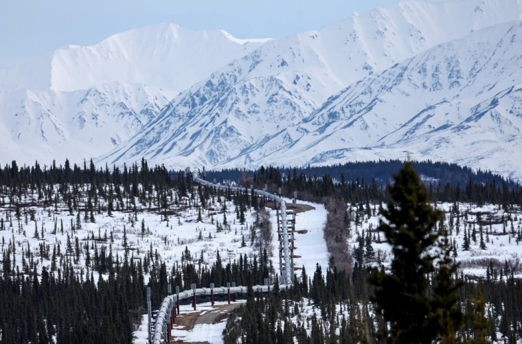 Le projet de nouveau gazoduc emprunterait pour partie le chemin du gazoduc déjà construit entre les champs du grand nord de l'Alaska et le port de Valdez (illustration) ( GETTY IMAGES NORTH AMERICA / MARIO TAMA )