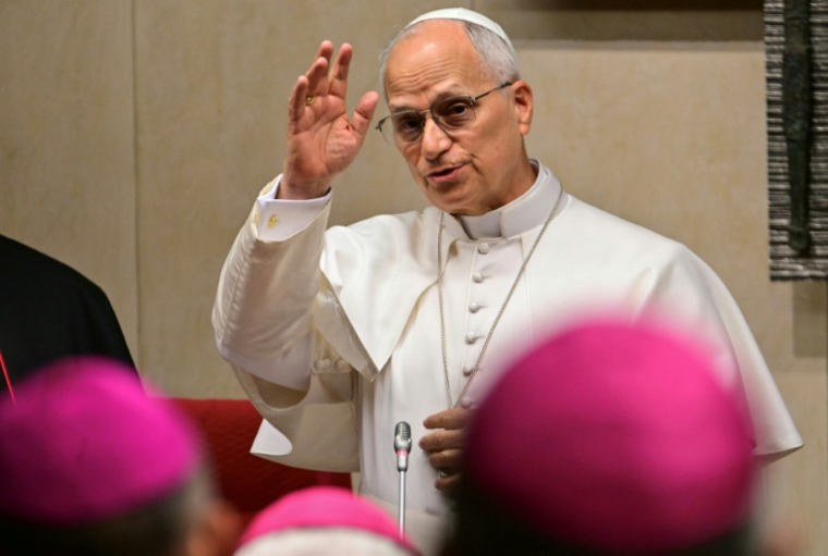 Le pape Léon XIV, le 8 juin 2026 à Madrid ( AFP / Stefano RELLANDINI )