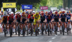 Ligne d'arrivée de la 3e étape du Tour de France Femmes