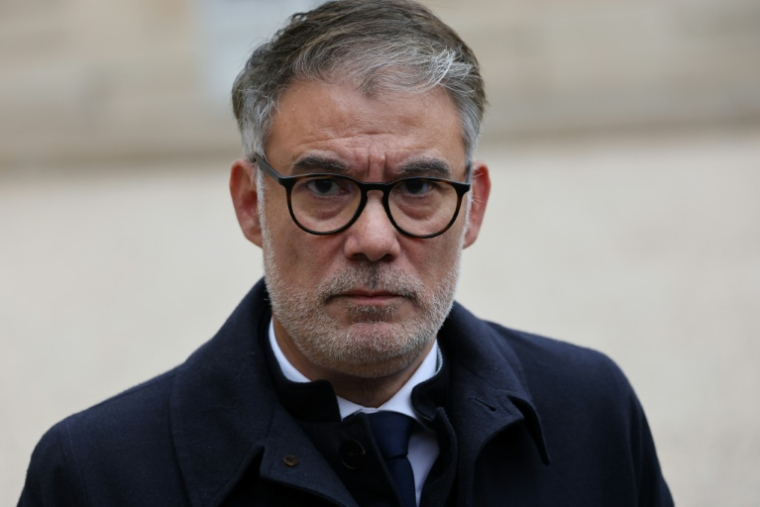 Le premier secrétaire du Parti socialiste Olivier Faure, le 10 octobre 2025 à l'Elysée, à Paris ( AFP / Ludovic MARIN )