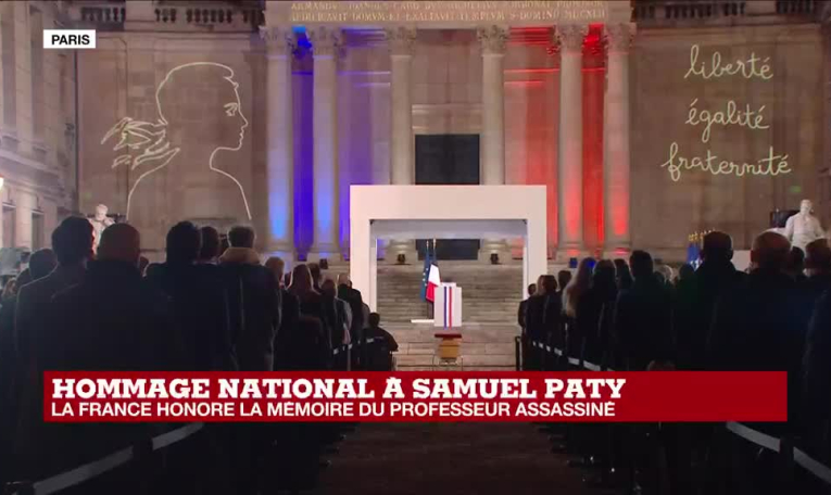 Hommage à Samuel Paty : la Marseillaise retentit à la Sorbonne suivi d'une minute de silence