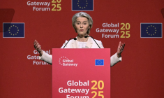 Ursula von der Leyen à Bruxelles, en Belgique, le 9 octobre 2025. ( AFP / NICOLAS TUCAT )