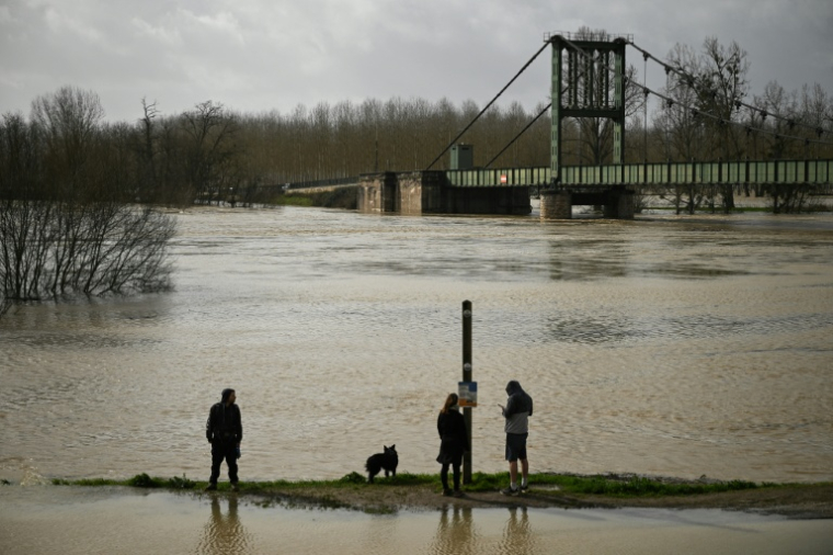 Inondations à Marmande, le  12 février 2026 ( AFP / Philippe LOPEZ )