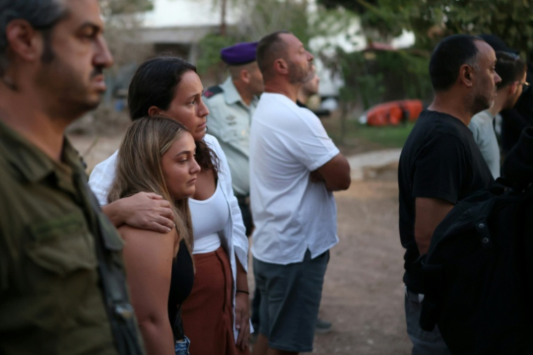 Cérémonie de commémoration de l'attaque du 7-Octobre au Kibboutz Kfar Aza, dans le sud d'Israël, le 7 octobre 2026 ( AFP / Ilia YEFIMOVICH )