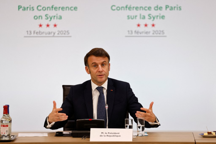 Emmanuel Macron à Paris, le 13 février 2025. ( POOL / LUDOVIC MARIN )