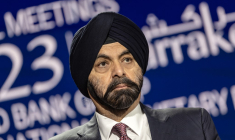 Ajay Banga à Marrakech, au Maroc, le 10 octobre 2023. ( AFP / FADEL SENNA )