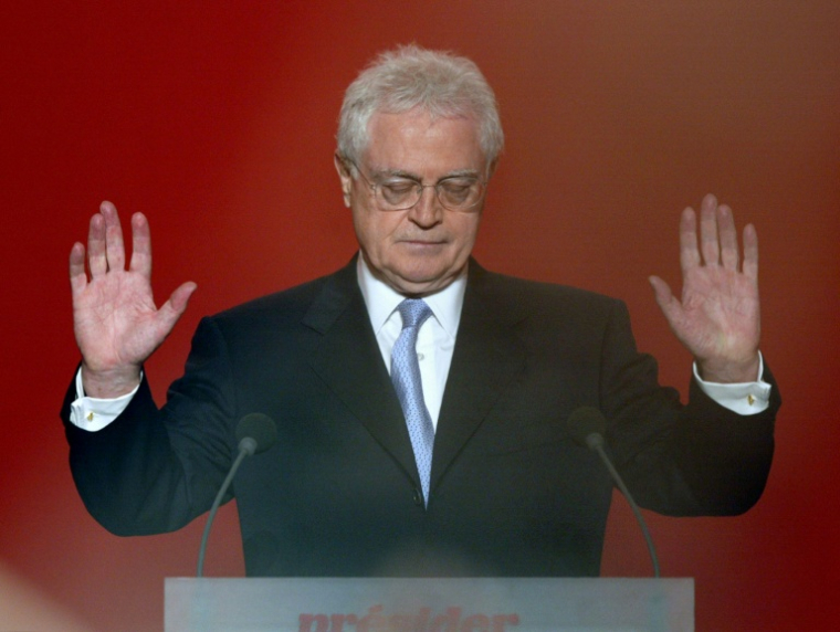 Lionel Jospin lors de sa défaite au premier tour de la présidentielle le 21 avril 2002 ( AFP / Jack GUEZ )