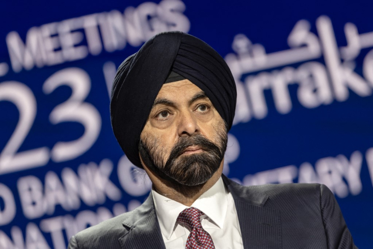 Ajay Banga à Marrakech, au Maroc, le 10 octobre 2023. ( AFP / FADEL SENNA )