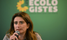 Marine Tondelier, secrétaire nationale du parti Les Écologistes (EELV), le 19 janvier 2026 à Paris ( AFP / Blanca CRUZ )