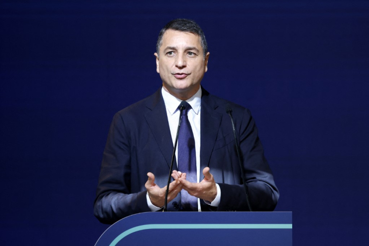 William Kadouch Chassaing, co-président du directoire d'Eurazeo, le 7 mai 2024, à Paris ( AFP / LUDOVIC MARIN )