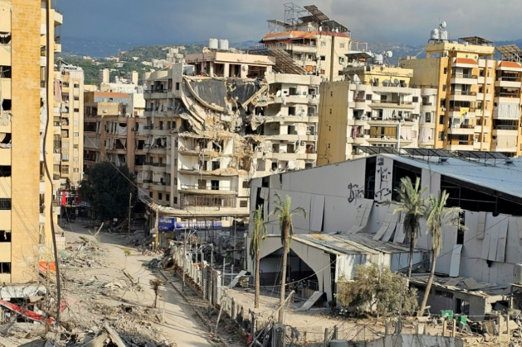 Haret Hreik, dans la banlieue sud de Beyrouth, après des bombardements israéliens le 24 mars 2026 ( AFP / - )