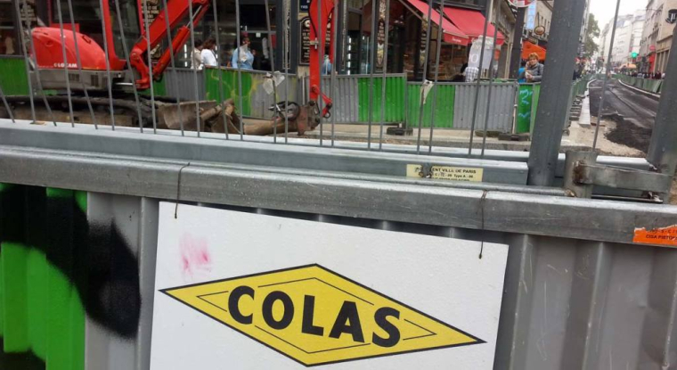 Colas est la filiale routière de Bouygues. (© L. Grassin)