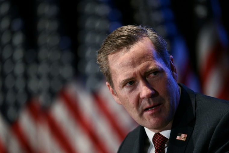 Le conseiller américain à la sécurité nationale Mike Waltz, à Washington, le 30 avril 2025 ( AFP / Brendan SMIALOWSKI )