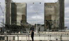Le site François-Mitterrand de la Bibliothèque nationale de France, à Paris, le 8 février 2025 ( AFP / Thibaud MORITZ )