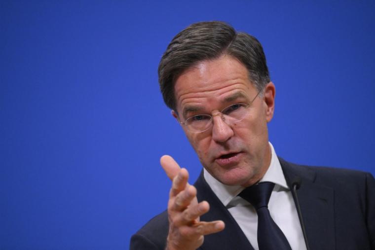 Mark Rutte, le 3 décembre 2024, à Bruxelles ( AFP / JOHN THYS )