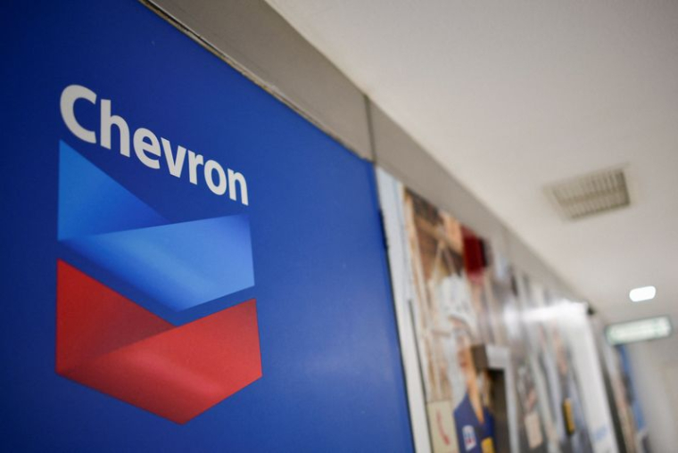 Les bureaux de Chevron photographiés à Caracas, au Venezuela