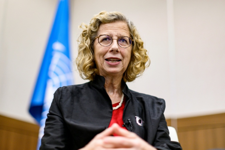 Inger Andersen, directrice exécutive du Programme des Nations Unies pour l'environnement (PNUE),  à Busan le 25 novembre 2024 ( AFP / Anthony WALLACE )