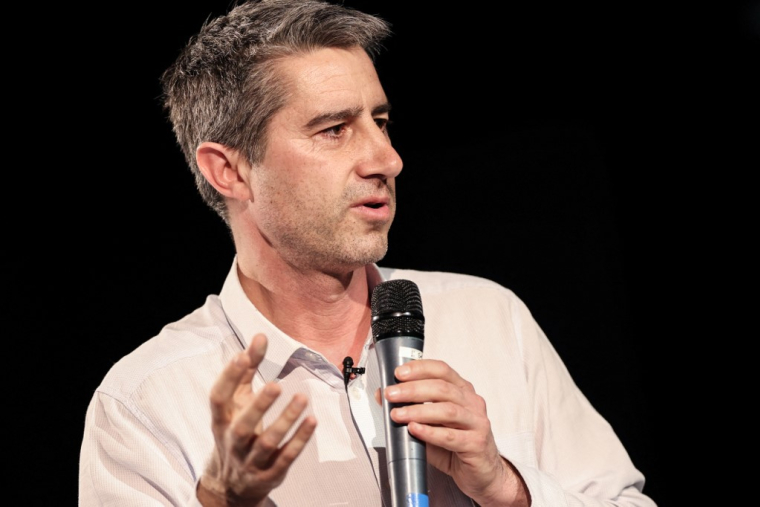 François Ruffin à Lavelanet, le 29 mars 2023. ( AFP / CHARLY TRIBALLEAU )
