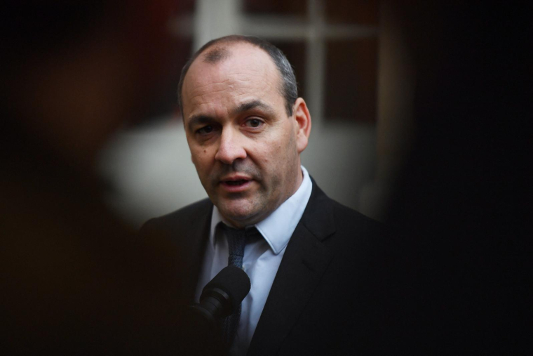 Laurent Berger, le 19 avril 2023, à Paris ( AFP / CHRISTOPHE ARCHAMBAULT )