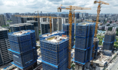 Des bâtiments en construction à Hangzhou, dans la province chinoise du Zhejiang, dans l'est du pays, le 15 septembre 2025 ( AFP / - )