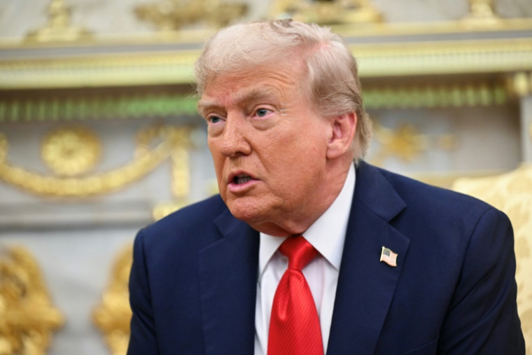 Le président américain Donald Trump dans le Bureau ovale de la Maison Blanche, le 3 septembre 2025 à Washington ( AFP / SAUL LOEB )