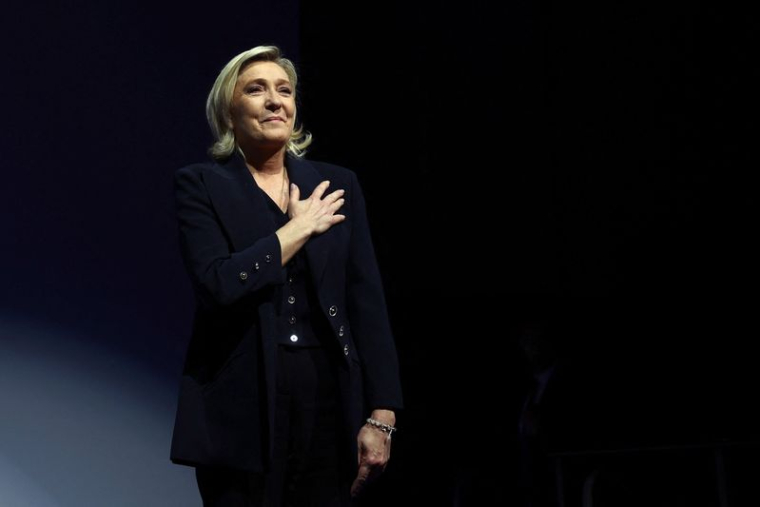 Marine Le Pen réagit aux résultats du premier tour des élections législatives anticipées de 2024