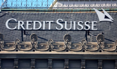 Le logo de la banque suisse Credit Suisse sur son siège à Zurich