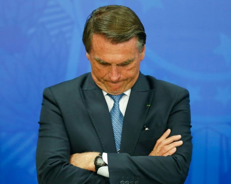 Jair Bolsonaro, le 6 juillet 2022 à Brasilia ( AFP / Sergio Lima )