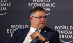 Patrick Pouyanné à Riyad, en Arabie saoudite, le 28 avril 2024. ( AFP / FAYEZ NURELDINE )