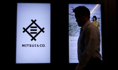 Le logo de la société japonaise Mitsui & Co. à Tokyo