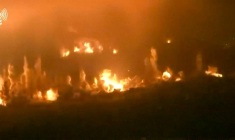 Cette capture d'écran montre des explosions produites par l'armée israélienne sur des infrastructures souterraines du Hezbollah dans le sud du Liban, le 10 septembre 2026 ( Israel Army / - )