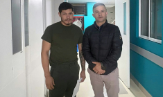 Jose Olger Melo Charry (g), soldat colombien de la Légion étrangère française, à Pasto, en Colombie, le 6 septembre 2026 ( Colombian Military Forces / Handout )