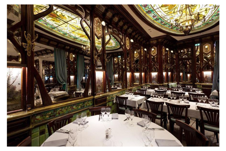 Découvrez 5 restaurants de la capitale qui nous transportent à la Belle Epoque. Crédit photos : captures Instagram @brasserievagenende