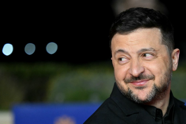 Volodymyr Zelensky, à Ayia Napa (Chypre), le 23 avril 2026 ( AFP / NICOLAS TUCAT )