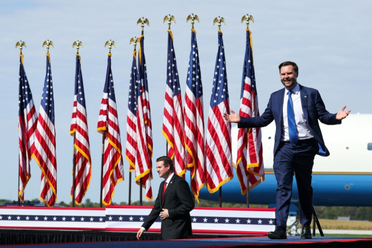 JD Vance en campagne à Lima dans l'Ohio le 9 octobre 2026 ( POOL / Samuel Corum )