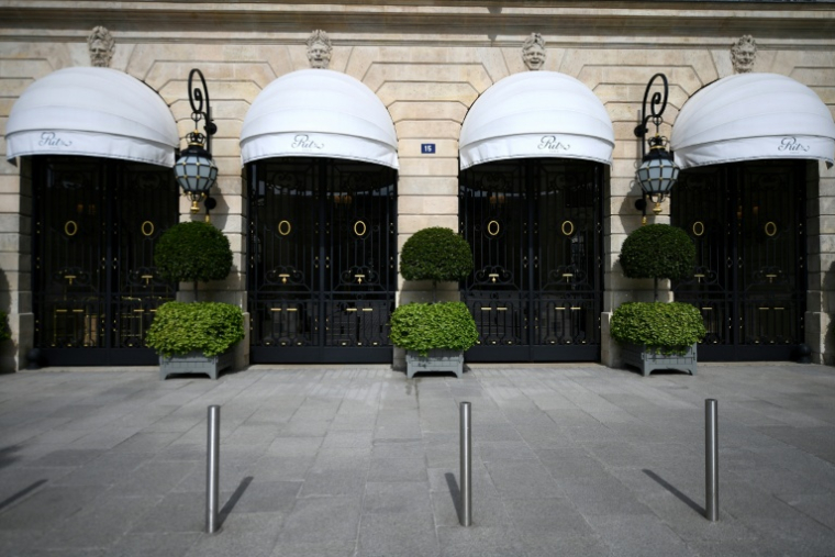L'hôtel Ritz à Paris, le 21 avril 2020 ( AFP / FRANCK FIFE )